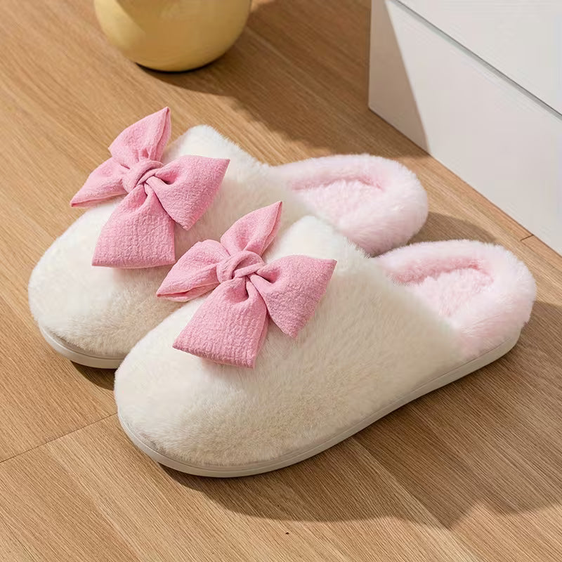 Women’s Bow Slippers – Cozy Indoor Slip-Ons