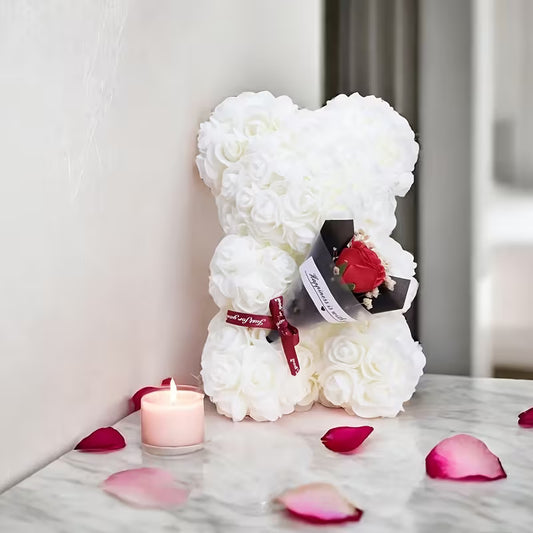 Rose Teddy Flower Bouquet – Artificial Flowers