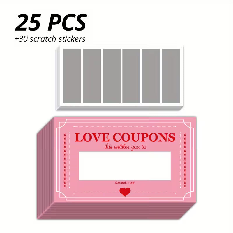 Pink Love Coupon Scratch Cards