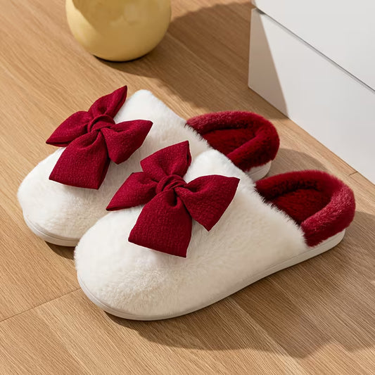 Women’s Bow Slippers – Cozy Indoor Slip-Ons