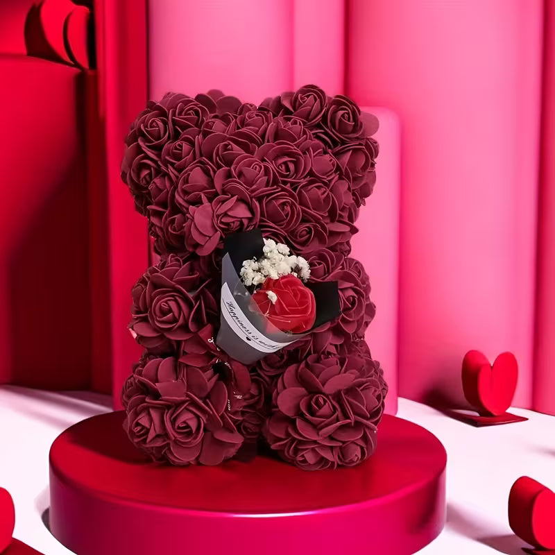Rose Teddy Flower Bouquet – Artificial Flowers