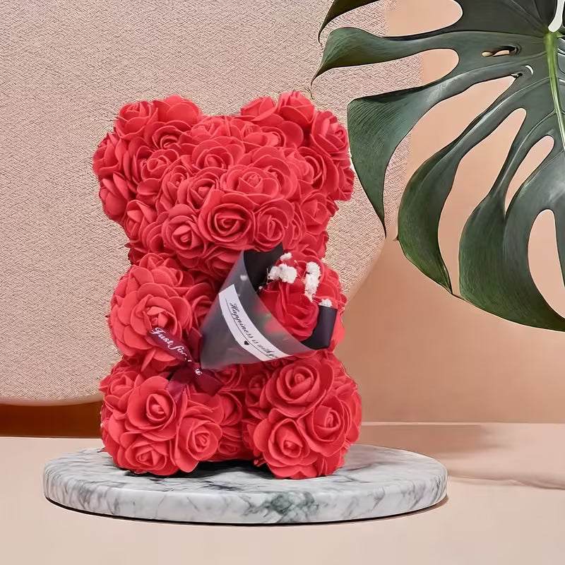 Rose Teddy Flower Bouquet – Artificial Flowers