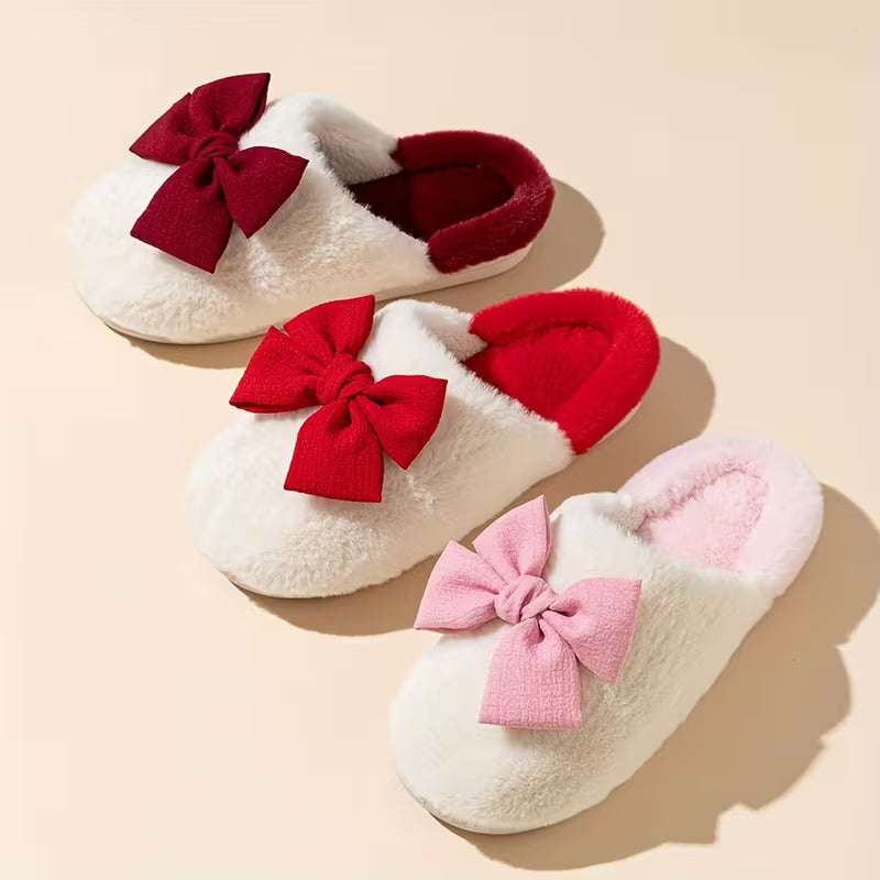Women’s Bow Slippers – Cozy Indoor Slip-Ons